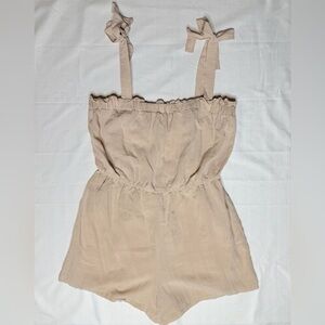 Romper By Sweet Wanderer Beige Women’s Size Large Adjustable Straps